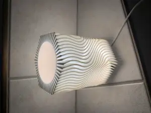 Ribbed Hexagon Lamp Bambu Led Kit001