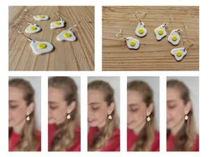 Fried eggs earring collection