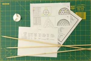 5mm Bamboo Skewer Connectors for a Geodesic Dome