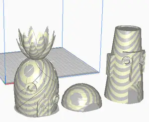 spungebobs, patricks, and squidwards house