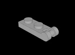Lego Compatible (60478.dat) Plate 1 x 2 with Handle on End
