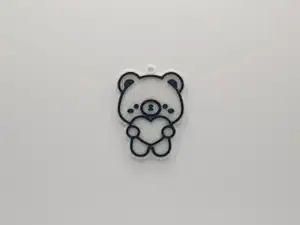 Cute Bear with Heart Keychain