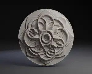 Sacred Geometry Lotus Motif: Geometric Wall Art