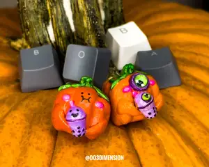 Bobaties Twins - Boba & Cutie Keycaps and Keycap Case by DO3DIMENSION