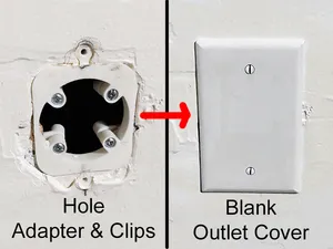 Hole to Outlet Cover Adapter - For 2 1/4" hole in Drywall