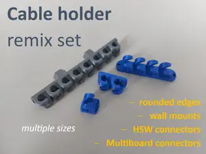 Cable holder mods: Wall mount | Honeycomb (HSW) | Multiboard
