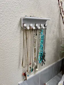 Premium Necklace Hanger with Earring Shelf