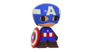 Captain America Anime character FDM