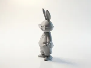Cool Bunny Figurine Animal Character 3D Printable