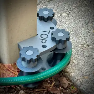 Garden Hose Corner Guide with Rollers