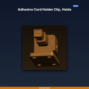 Adhesive Cord Holder Clip, Holds Starlink Ethernet, Rv Exterior - 3D Printable STL File