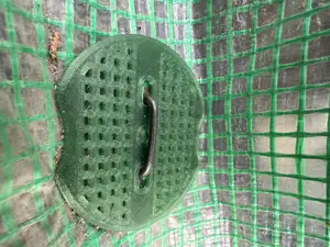 garden peg washer for weed barrier or polytunnel