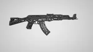 AK-47 Geometric Wall Art