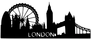 London, Skyline, Big Ben, London Bridge, London Eye Wall Decor