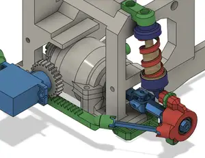 McPherson Strut suspension for RC cars (1/12 scale)