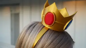 Princess Peach Tiara Costume – Crown, headband, broach and earrings