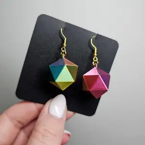 Icosahedron & Dodecahedron Polyhedral Earrings