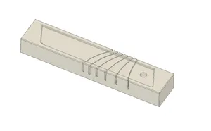 Bottle cutter with variable cutting angle with a width of 8 mm