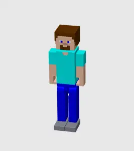 Minecraft Steve movable action figure