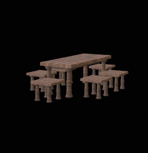 Table and chairs