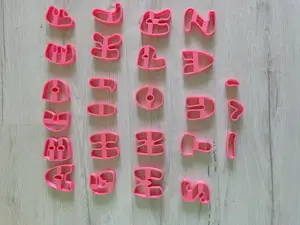 Bubble font style letter cookie cutter