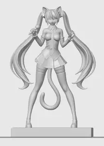 Anime cat-girl figurine 17