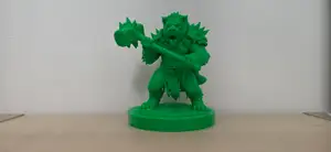 Green Werebear Warrior with Spiked War Hammer