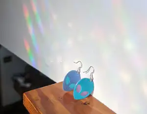 We are not alone. Five-Minute Alien Earrings. Lightweight, easy color change with filament pause. Multicolor alien jewelry.