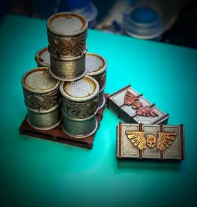 Barrel and Crate (40K Terrain)