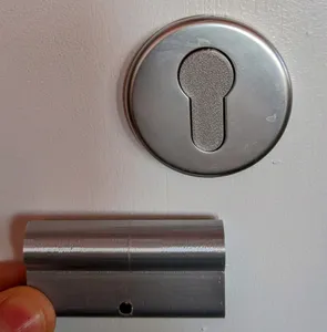 Euro cylinder lock dummy barrel and locking tool