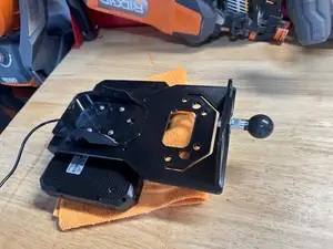 Kove 450 Rally tablet mount with upper mounting spot for an actual RAM ball 1/4" hole