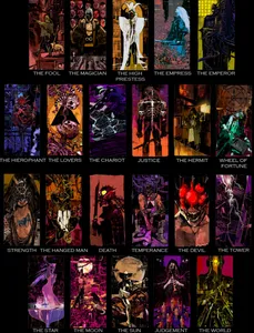 Cyberpunk tarot cards Lithophane