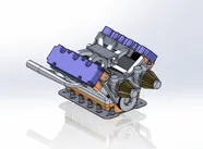 V6 engine assembly