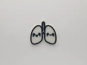 Happy Anatomical Lungs Keychain