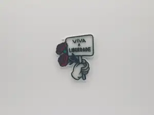Hand holding Sign "Viva a Liberdade" Keychain