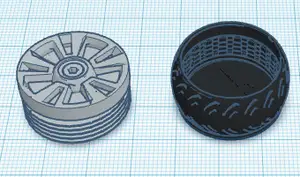ashtray in the shape of a car wheel decoration