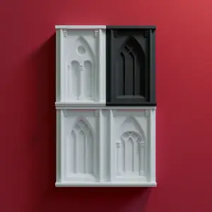 Modular Gothic Arch Wall Art – 3-Piece Mix & Match Set with Keyhole Mounts