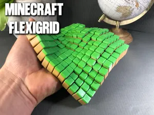 Minecraft-Inspired FlexiGrid Fidget Toy (Print-in-Place)