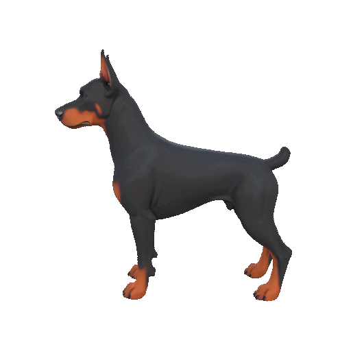 Doberman Pinscher Figurine – 3D Printable Elegant Dog Model