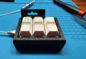 Nullbits Scramble OLED Macropad Case - Multi Style Hole(s) for clean wiring.