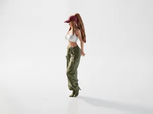 Girl In Cap Female Figurine Statue 3D Printable