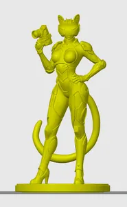 Cyber cat-girl figurine 35
