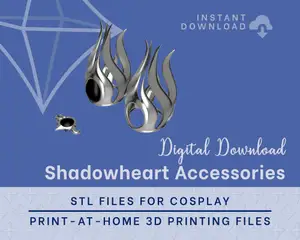 Shadowheart Accessories STL Files - Baldurs Gate 3 Cosplay Accessory (Digital Download)