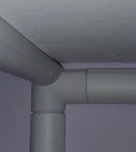 D-Line cable duct corner connector, 3 outlets right