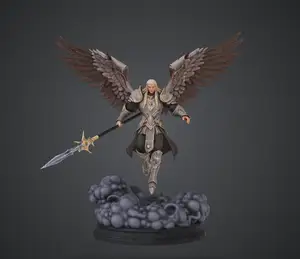 Archangel Warrior with Wings – Armored Angel Knight 3D Printable Model