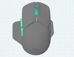 Dual Rest Ergo Shell – Enhanced Comfort for Thumb and Pinky HyperX Pulsefire Saga Mouse