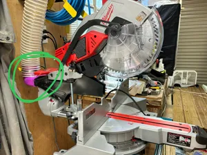 Milwaukee dual bevel sliding compound mitre saw Model # 6955-20 shop vac & dust collector adapters