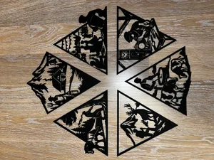 Triangle Wall Art, Rural Mountain Crafts