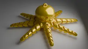 Cute Flexi Octopus - Short Nose - Keyring || No supports