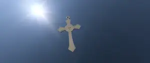 Holy cross on the neck Christian